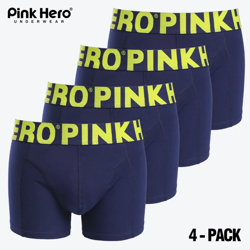 4 stuks PINKHERO mode-onderbroeken voor heren, stijlvol comfortabel en zacht slip Homme, katoenen ondergoed boxershorts, Calzoncillos Hombre