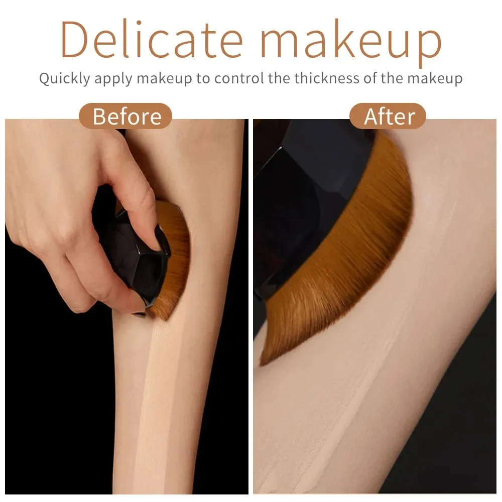 Magic Foundation Makeup Brush Flydende BB Cream No Trace Blød High Density Fiber Hårbørste Piger Skønhedsværktøj med æske — image 5