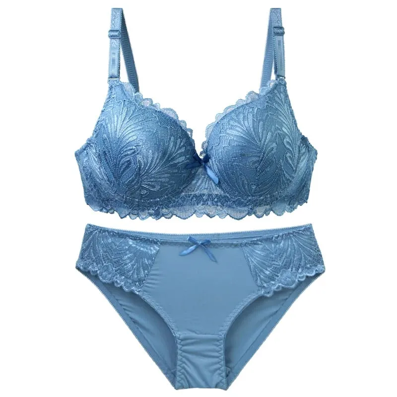 DaiNaFang Push Up Bras Set For Women Breathable Lift 34/75 36/80 38/85 40/90 42/95 BC Cup Underwear Bow Lingerie — image 2