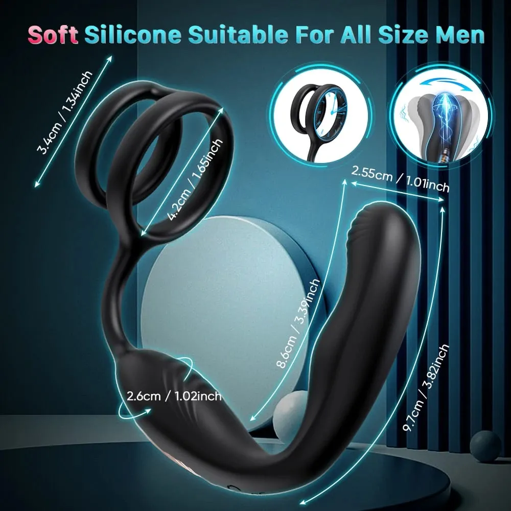Male Sex Toys Anal Vibrator for Men Prostate Massager Gay Anal Plug Adult Toys Butt Plug for Men Remote 7 Wiggling Vibrating