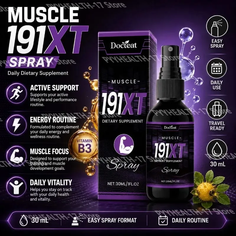 191XT muskelspray med vitamin B3 L-arginin og Tribulus terrestris ekstrakt for muskelstøtte udholdenhed 30 ML — image 2