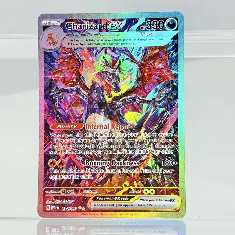 Holographic Game Trading Collection PTCG Proxy Cards Charizard Pikachu Mew EX Singl PKM Foil Cards PROXY Card