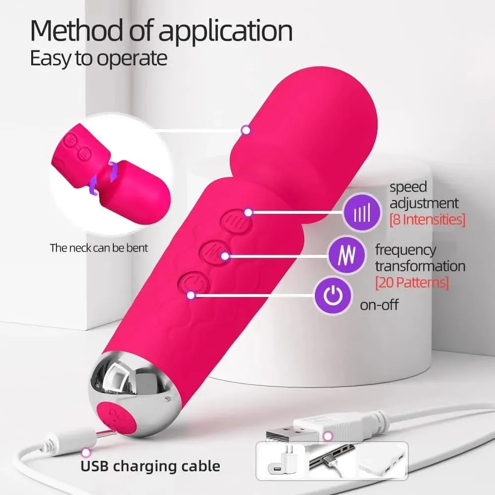 Powerful Clitoris Stimulation Adult Personal Silicone Sex Toy Magic Av Wand Massager Dildo Masturbator Vibrator For Women Female