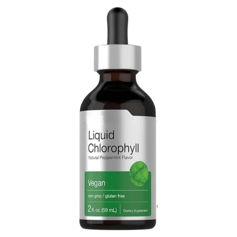 Chlorophyll Liquid Drops Mint Flavor 59ml with Herbal Plant Extract Natural Dietary Supplement Mix with Water for Consumption