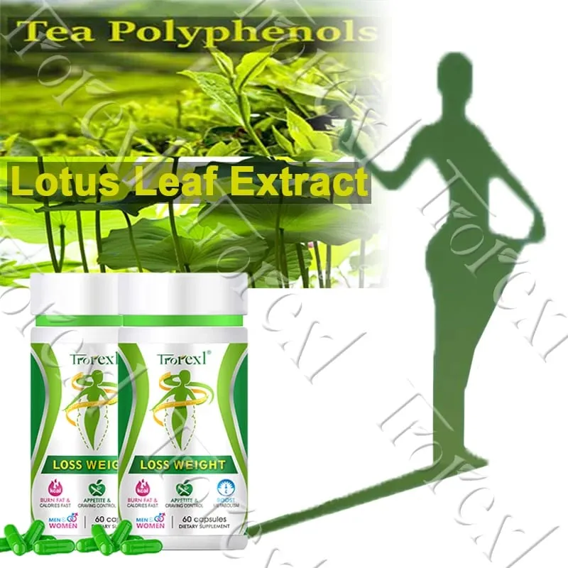 Tea Polyphenols Lotus Leaf Capsules | Slim Booster | Fat Loss | NO SIDE EFFECT