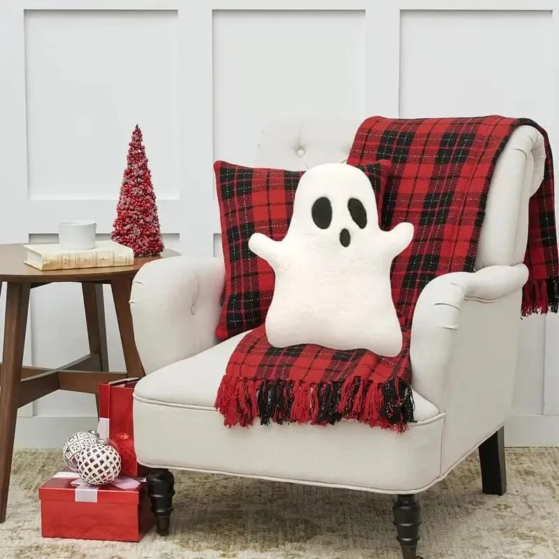Ghost Stuffed Animal Halloween Ghost Doll Toy Stuffed Plushie Soft Cartoon Stuffed Animals Ghost Funny Home Decorative Plush Toy