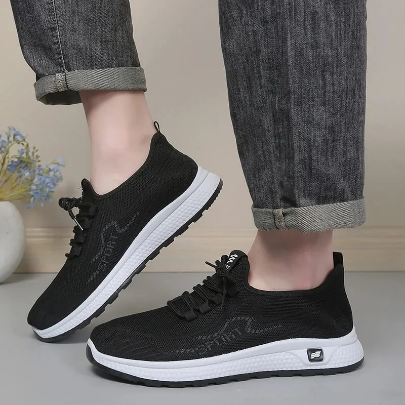 Men's Breathable Mesh Sport Sneakers Elevated Comfortable Walking Shoes Lightweight Casual Athletic Shoes for Daily Wear