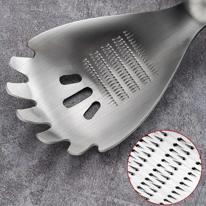 Multifunctional Stainless Steel Ginger Grater Spoon Garlic Ginger Spoons Versatile Kitchen Ginger Masher for Mincing Vegetable