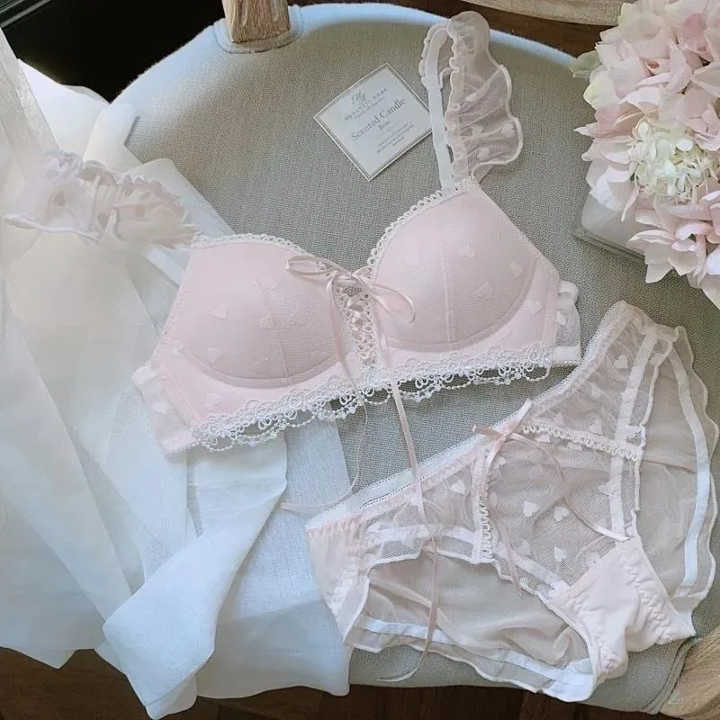 European German Style Lingerie Set Soft Wireless Bralette for Small Breasts Sweet Non Padded Training Bra for Young Girls MOYISU — image 5