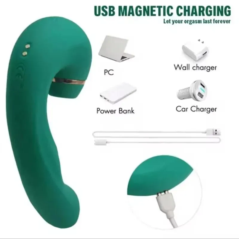 10 Frequency Vibrator Sucking Massager Rechargeable Stimulator Adult Sex Toy for Women Couples — image 3