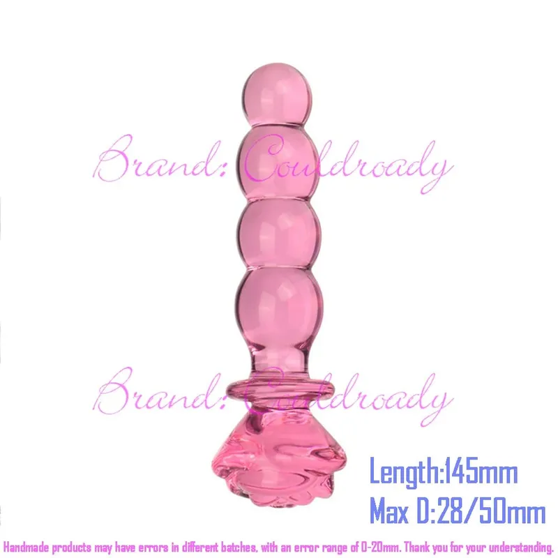 Pyrex Glass Dildo 195x33mm Fake Penis Crystal Anal Beads Butt Plug Prostate Massager G Spot Female Masturbation Toys — image 17