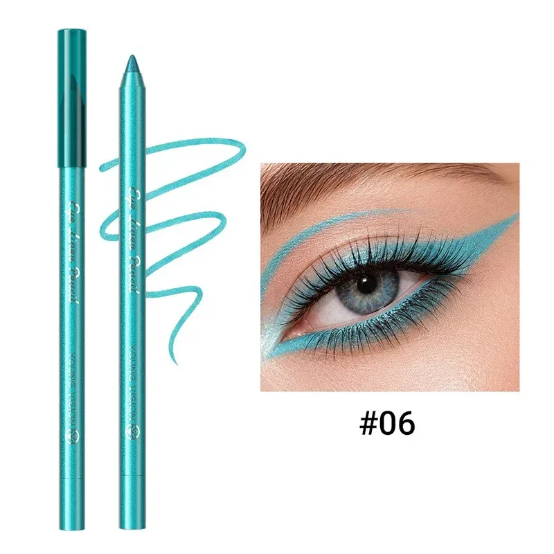 14 Color Eyeliner Pencil Pearlescent Matte Dark Purple Red Eye Liner Waterproof Long Lasting High Pigment Eyeshadow Makeup