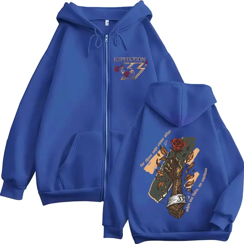 Game Clair Obscur Expedition 33 for Those Who Come After Zipper Hoodies Men Women Clothing Fashion Zip Up Sweatshirt Jacket Coat