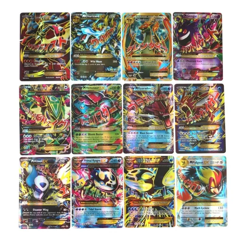 60/100Pcs Pokemon Shining Cards English Version MEGA GX Vmax TAG EX Proxy Collection Cards Toys Children Gift