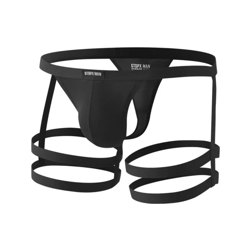 Atmungsaktive elastische Herren-Tanga-Slips mit niedrigem Bund und U-konvexem Beutel-Design, geeignet für Frühling, Sommer, Herbst und Winter