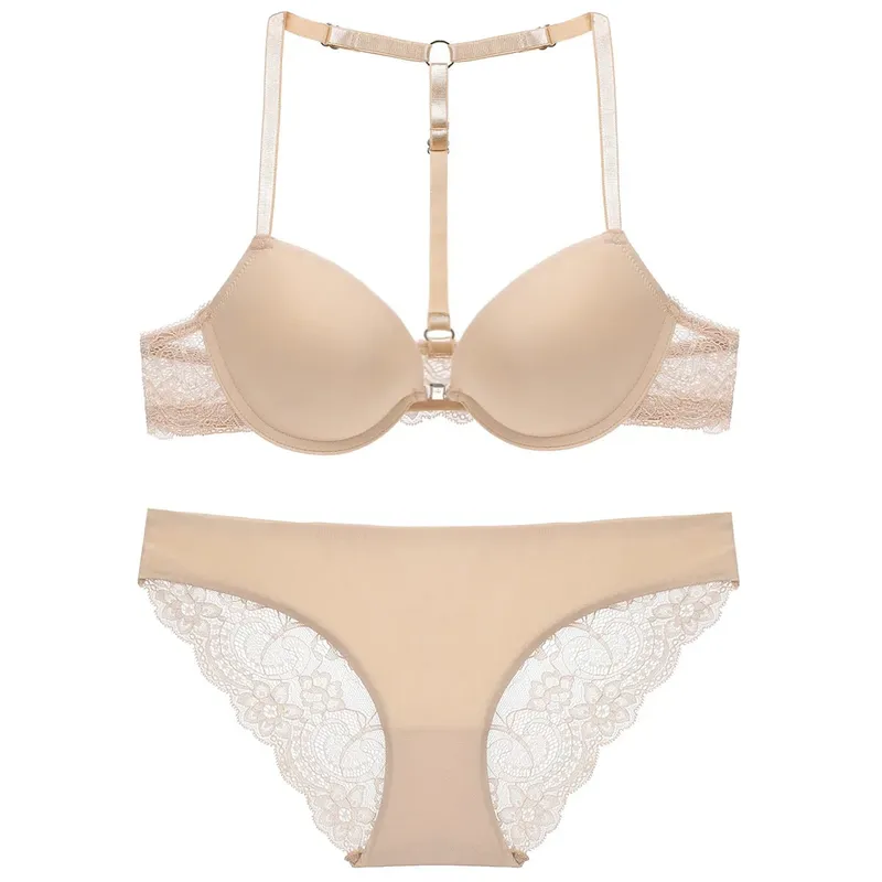 Women's Comfortable Push-Up Bra Set with Front Buckle And Shoulder Strap Sexy Lingerie for Women