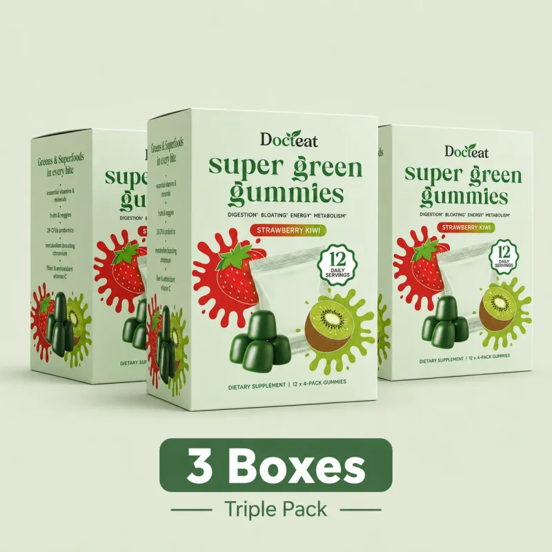 Super Green Superfood Gummies Multivitamin Vitamin A C D Chromium Antioxidant Immune Health Calcium Absorption 12 Servings