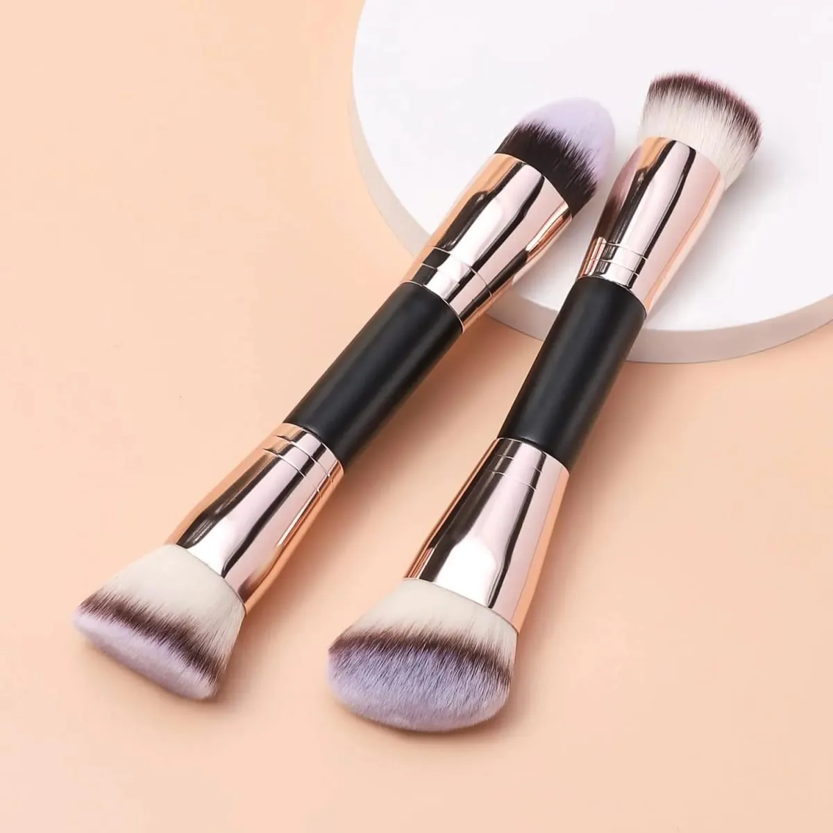 Foundation Makeup Brush Double Ended Makeup Brushes For Blending Liquid Powder Concealer Cream Cosmetics Blush Brush