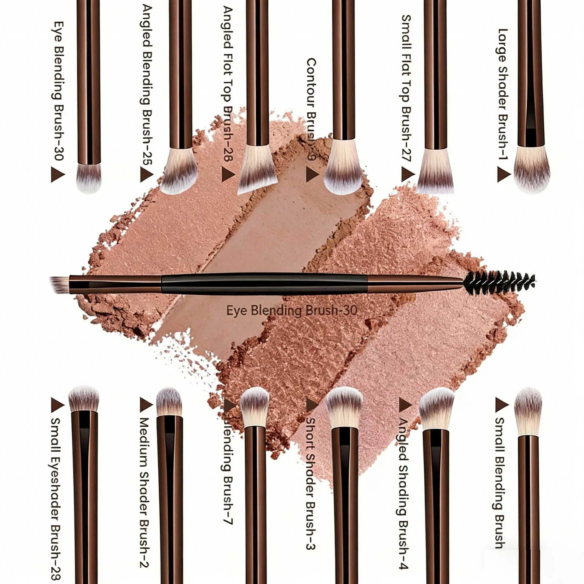 Multi‑functional Eye Makeup Brush Set Professional Eyeshadow Blending Concealer Eyebrow Eyeliner Brushes Cosmetic Beauty Make Up