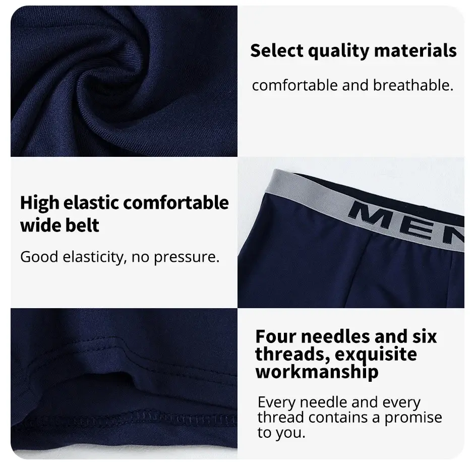 4/5/10Pcs Seluar Dalam Gabungan Berbilang Warna Bercetak Bergaya Lelaki Belia Seluar Dalam Sukan Kasual Seluar Dalam Boxer Kuali Rumah