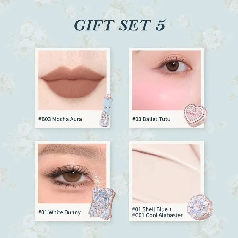 Flower Knows Bunny Garden Collection Gift Sets Makeup Lip Cream Blush Cushion Cream Foundation Makeup Kit Full Professional