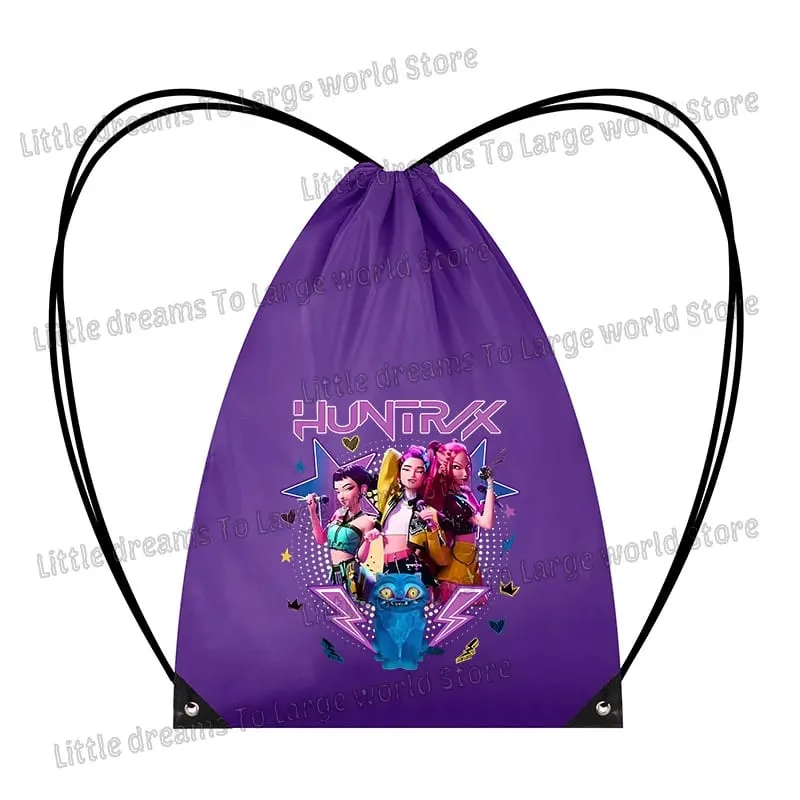 Anime Figure Drawstring Bag Portable Backpack Large Capacity Gym Sports Clothes Organizer Storage Pouch Bundle Pocket Women Gift