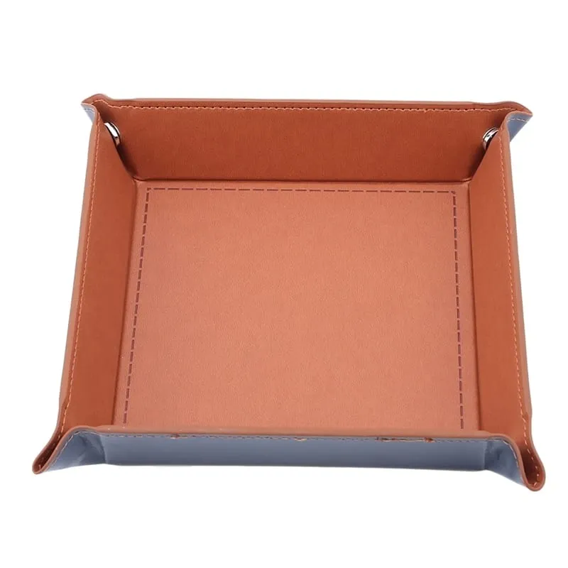 Game Dice Tray Solid Color Dice Box Games Dice Storage Portable Folding Dice Storage Rolling Tray For Use