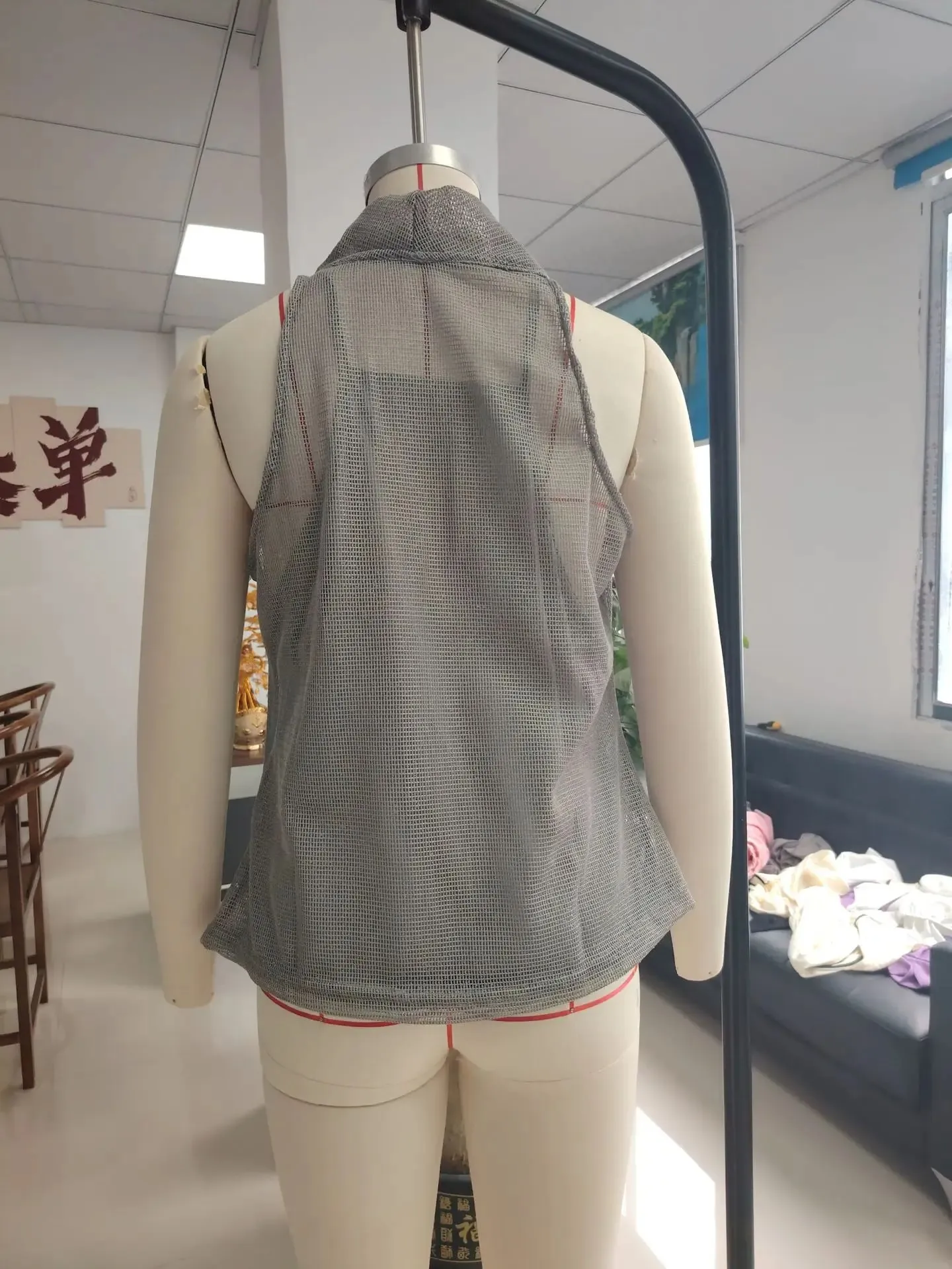 Boho Style Knit Halter Top Women Sleeveless See Through Hollow Out Irregular Hem Sun Protection Outerwear Casual Vacation Vest