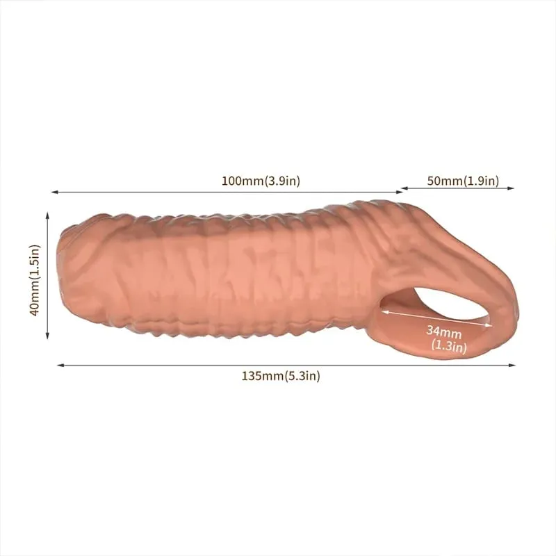 Silicone Penis Cock Rings Reusable Men Penis Sleeve Delay Ejaculation Penis Magnify Condoms Dick Sleeve Enlargement Sex Toys 18+