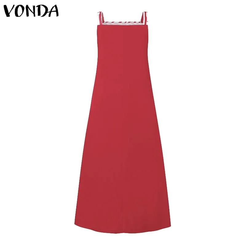 Plus Size 5XL Summer Bohemian Printed Maxi Dresses Sleeveless Party Beach Sundress Tank Long Vestido Casual Holiday Robe
