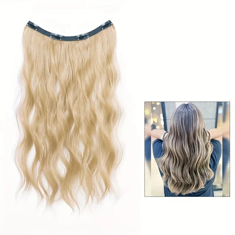 Curly water waves a four-cal highlight hair extension invisible synthetic hair extensions natural and traceless