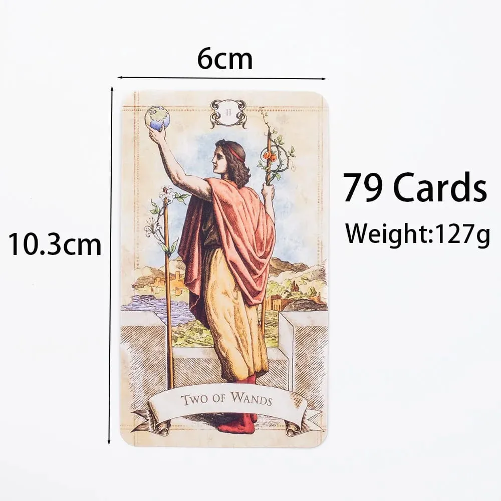 Old Style Tarot 79-Card Deck Oracle English Visions Divination Edition Board Playing Games for Fortune Telling 10.3*6 cm — image 6