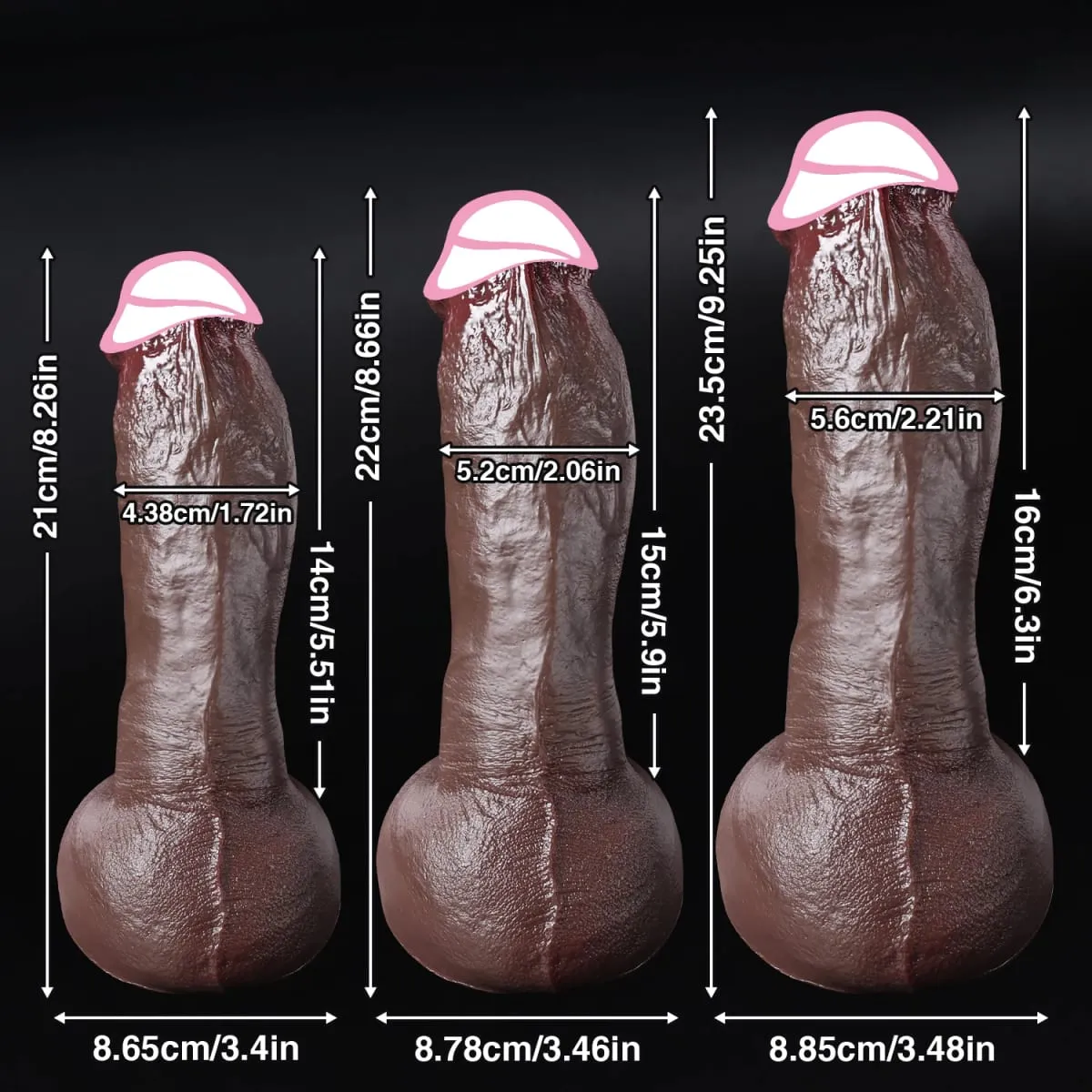 Kulit Lembut Murah Rasa Realistik Dildo Tebal Pelancap Gay Silikon Batang Penyedutan Besar Cawan Dubur Palam Zakar Mainan Seks untuk Lelaki Wanita — image 6