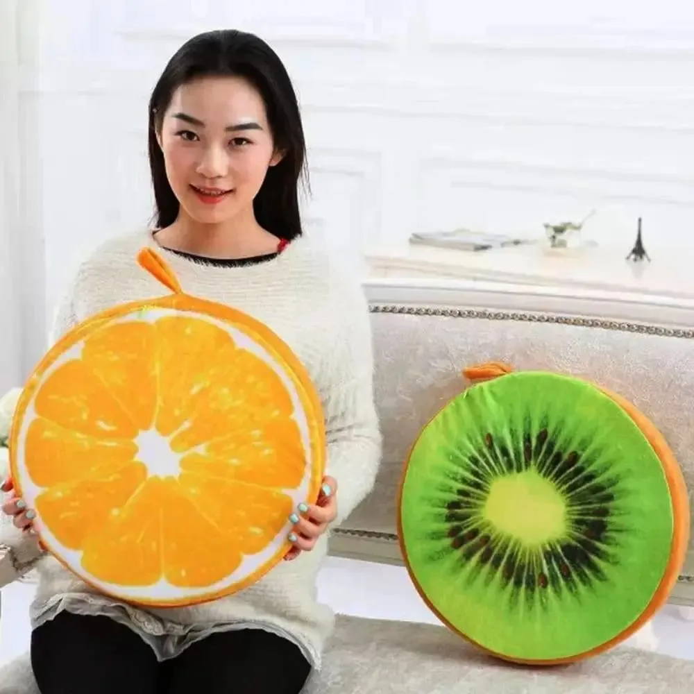 Soft Comfortable Funny Sofa Pillow Garden Dining Outdoor Seat Pads Round Pillow Fruit Seat Pads Chair Cushions