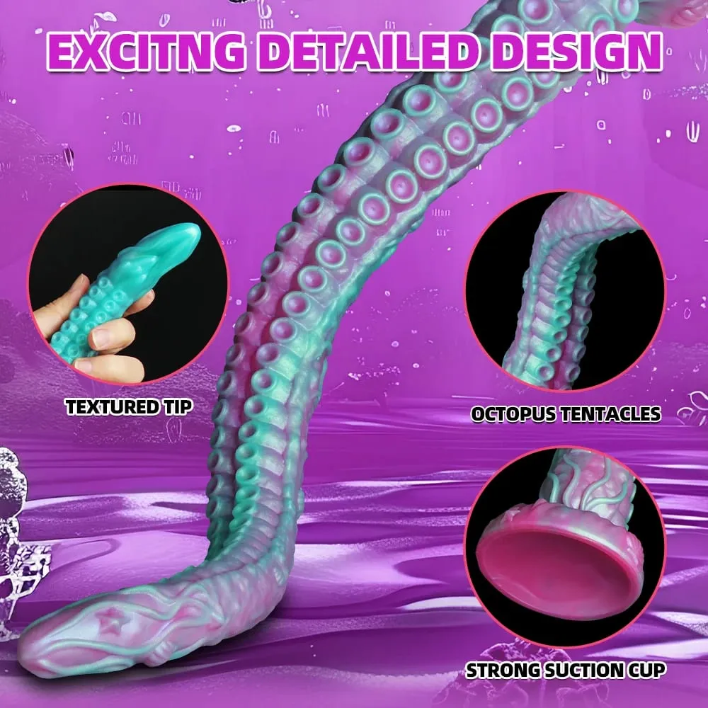 Fantasy Tentacle Dildo Monster Shape Soft Silicone Anal Plug Prostate Massager Huge Fake Penis Adult Erotic Sex Toys for Women