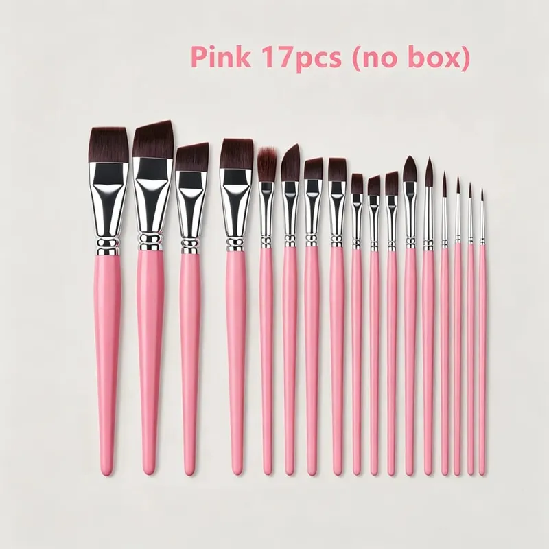 17 Pcs Multi-functional Face Body Paint Brushes Art Watercolor Painting Makeup Tool Make Up Brush Kit with Portable Storage Box — image 9