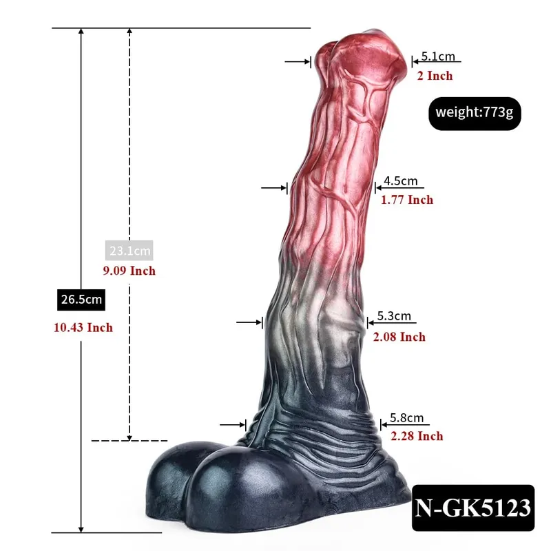 Silikonový koňský dildo anální kolík s velkým uzlem Vaginální stimulátor bodu G s přísavkou Sexuální hračka pro dospělé pro ženy Muži