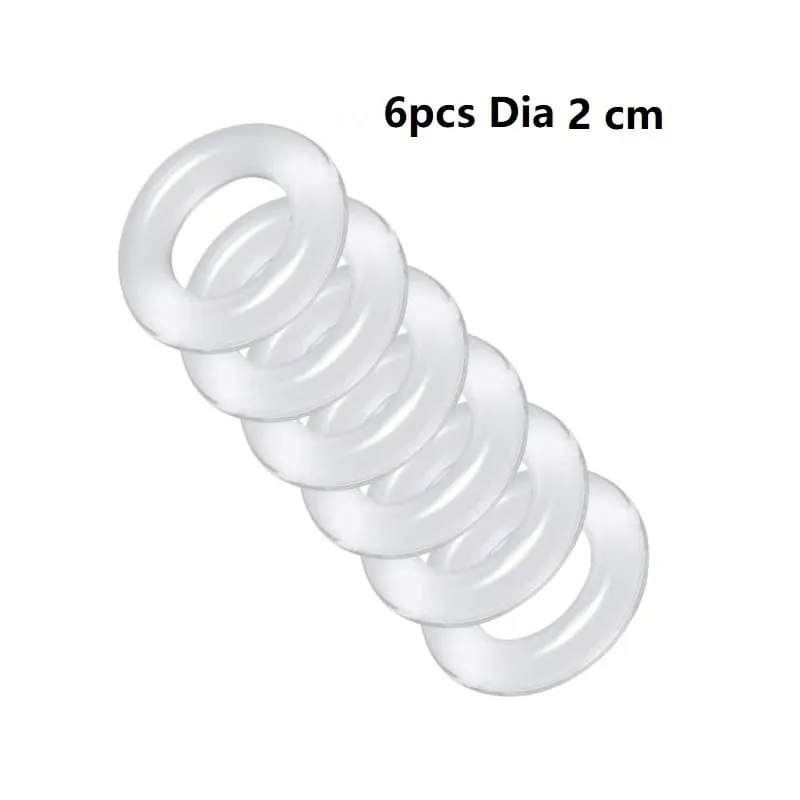 Male 6pcs 1 set Silicone Penis lock Cock Ring bondage Erection Delay Ejaculation Reusable Enlargement ball stretcher Sex Toy Men — image 8