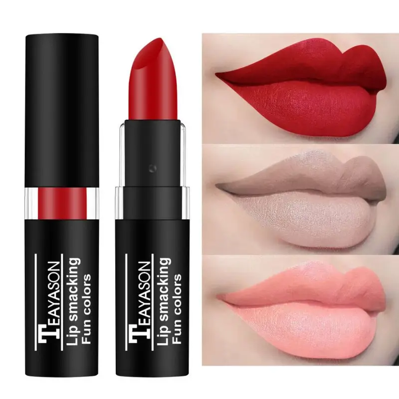12 Color Waterproof Lasting Sexy Red Lipstick Matte Lipstick Cosmetics Lip Gloss Waterproof Long-lasting