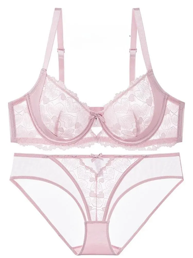 Sexy Lingerie Bra & Panty Set Sheer Floral Lace Teddy Ultra Thin Soft Comfortable Women Nightwear S-3XL Christmas Gift MOYISU — image 1