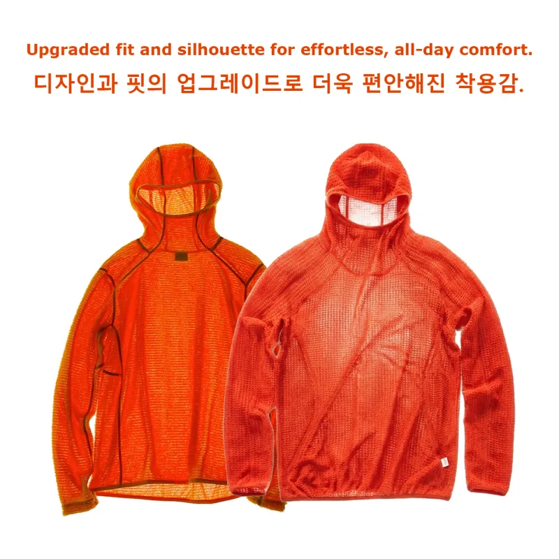 Thermolite® Lichtgewicht T-shirt met capuchon Thermische hoodie met lange mouwen voor heren voor wandelen, kamperen en fietsen Antistatisch en anti-pilling
