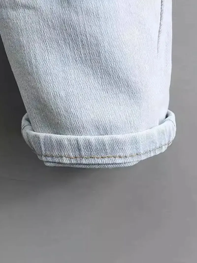 2000’s Clothes Men's Light-colored Jeans 2025 New Spring Autumn Slim Cargo Light Blue Pants Trendy Brand Work Elastic Trousers