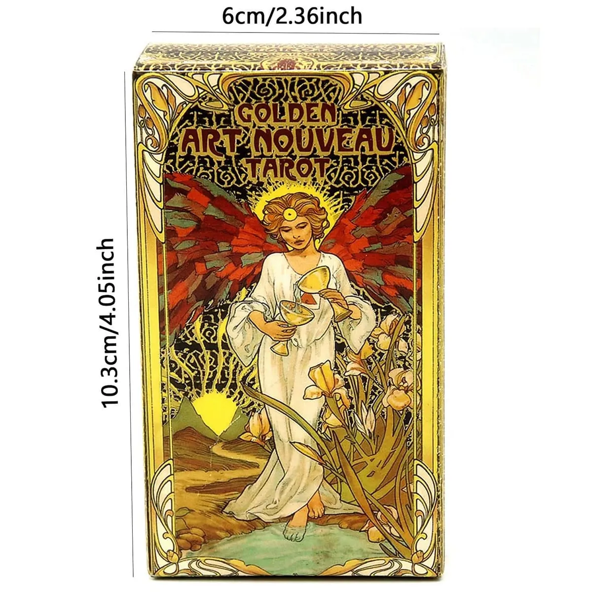 78pcs/Set-golden Art Nouveau Tarot tarot card board game Golden Art Unzipping card game