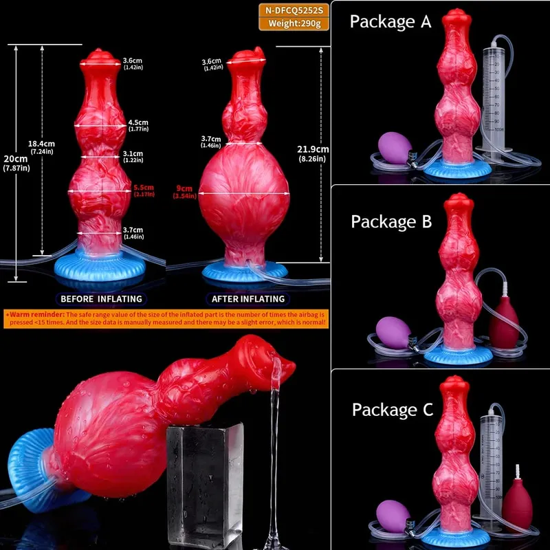 Kembung Memancut Kuda Dildo Palam Dubur Silikon Memancut Zakar dengan Simpul G Spot Dubur Jurulatih Mainan Seks Gay Lelaki Wanita