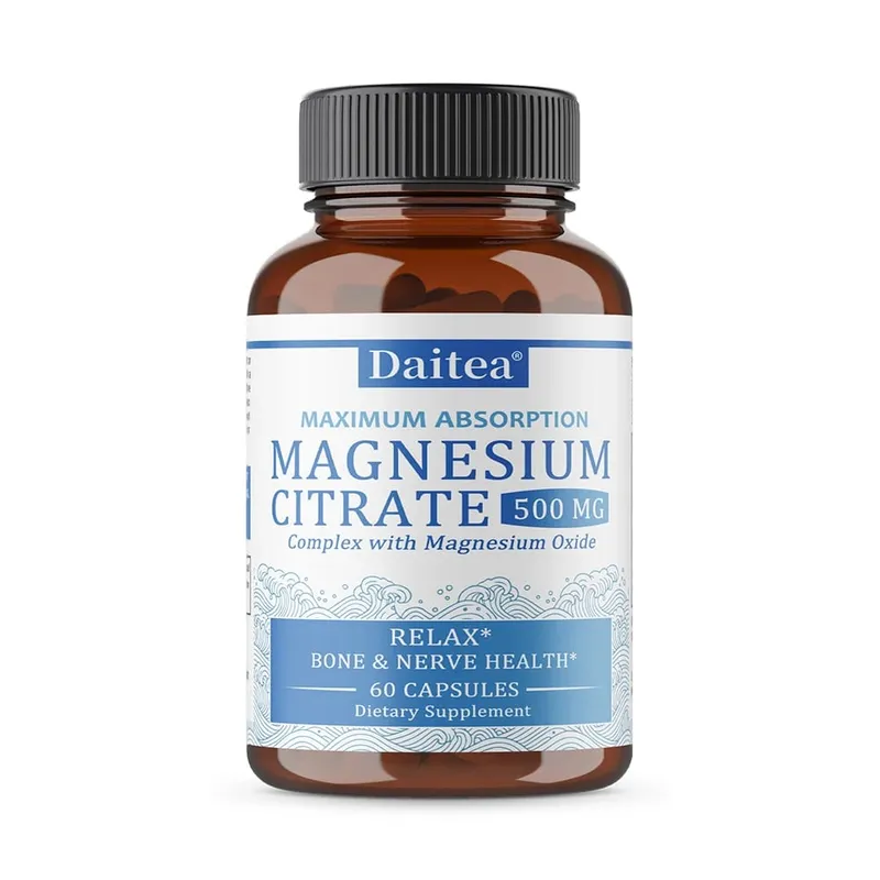 Magnesium Citrate Complex 500 MG para sa Calm Relaxation at Digestion Health Support - High Absorption Magnesium Supplement