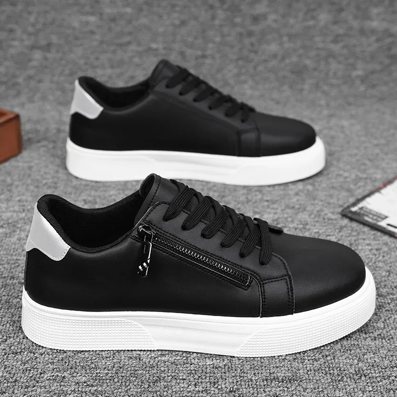 plus Size Men's Casual Work Shoes 2026 Spring Autumn Fashionable Versatile Youth Board Shoes Comfortable Slip-On Office Footwear