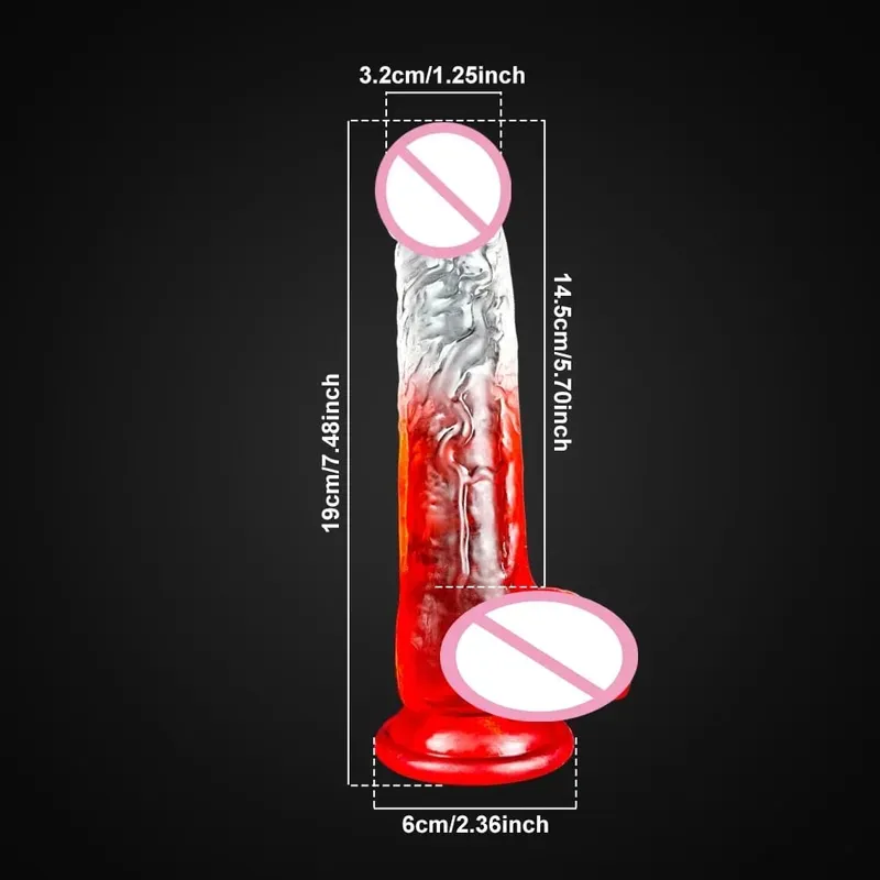 Jelly Dildo 4 Sizes Transparent Soft Realistic Penis Fake Dick Butt Plug for Woman Men Gay Sex Toys Female Vagina Anal Sex Toys