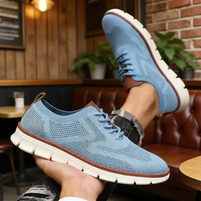 Outdoor Men Causal Sneakers Lightweight Breathable Mesh Soft Sold Walking Shoes Comfortable Shock-absorbing Trendy Shoes for Men — image 2