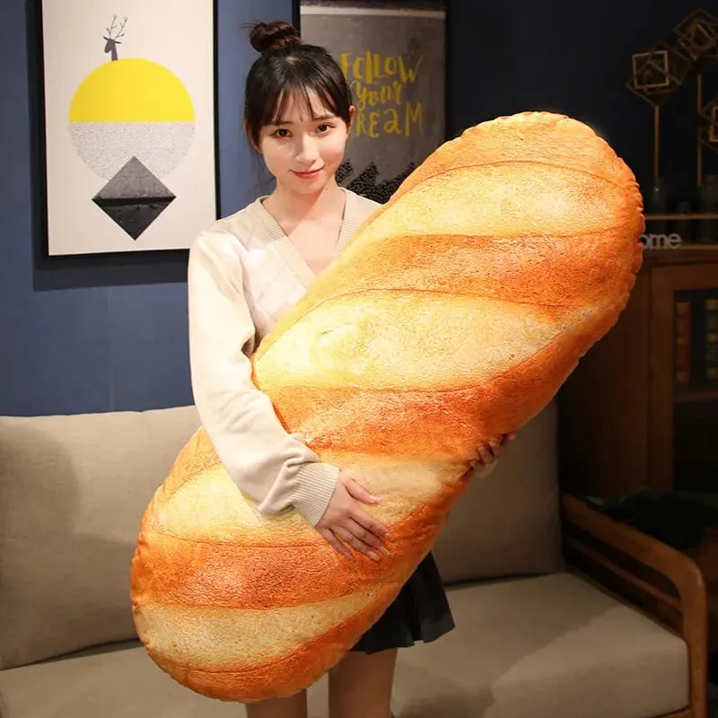 Wholesale Giant Bread Plush Long Pillow Toy Soft Funny Simulation Food Toy Creative Cushion Birthday Present Christmas Gift