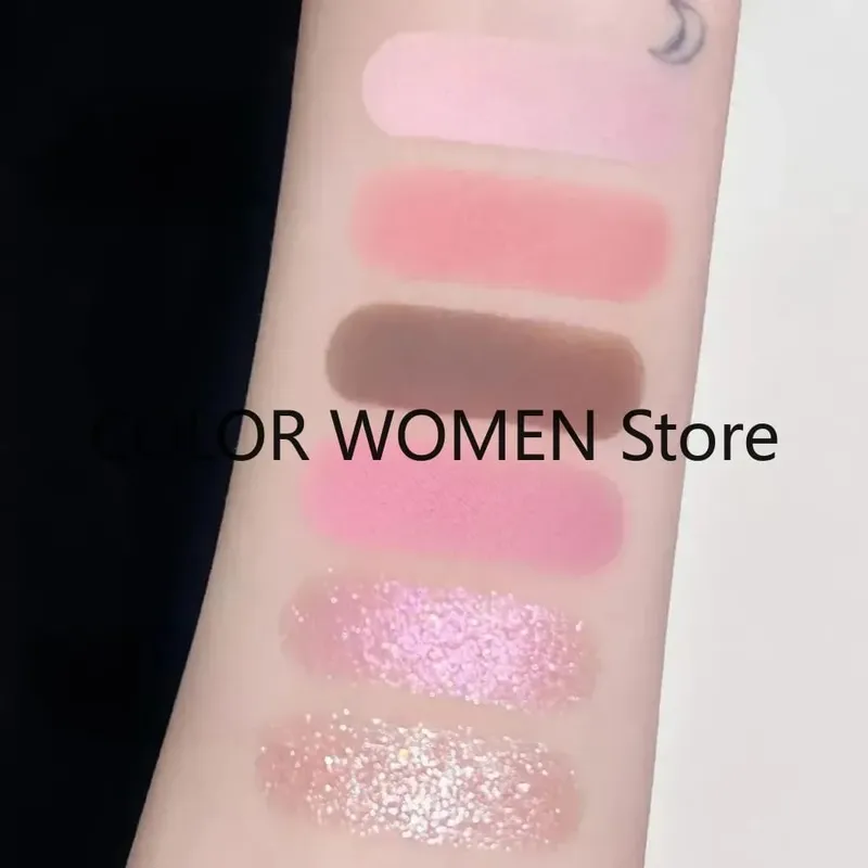 Makeup Set FlowerKnow Swan Ballet Series Collection 6 Color Eyeshadow Palette Embossed Blusher Shine Lipstick Kit Maquiagem